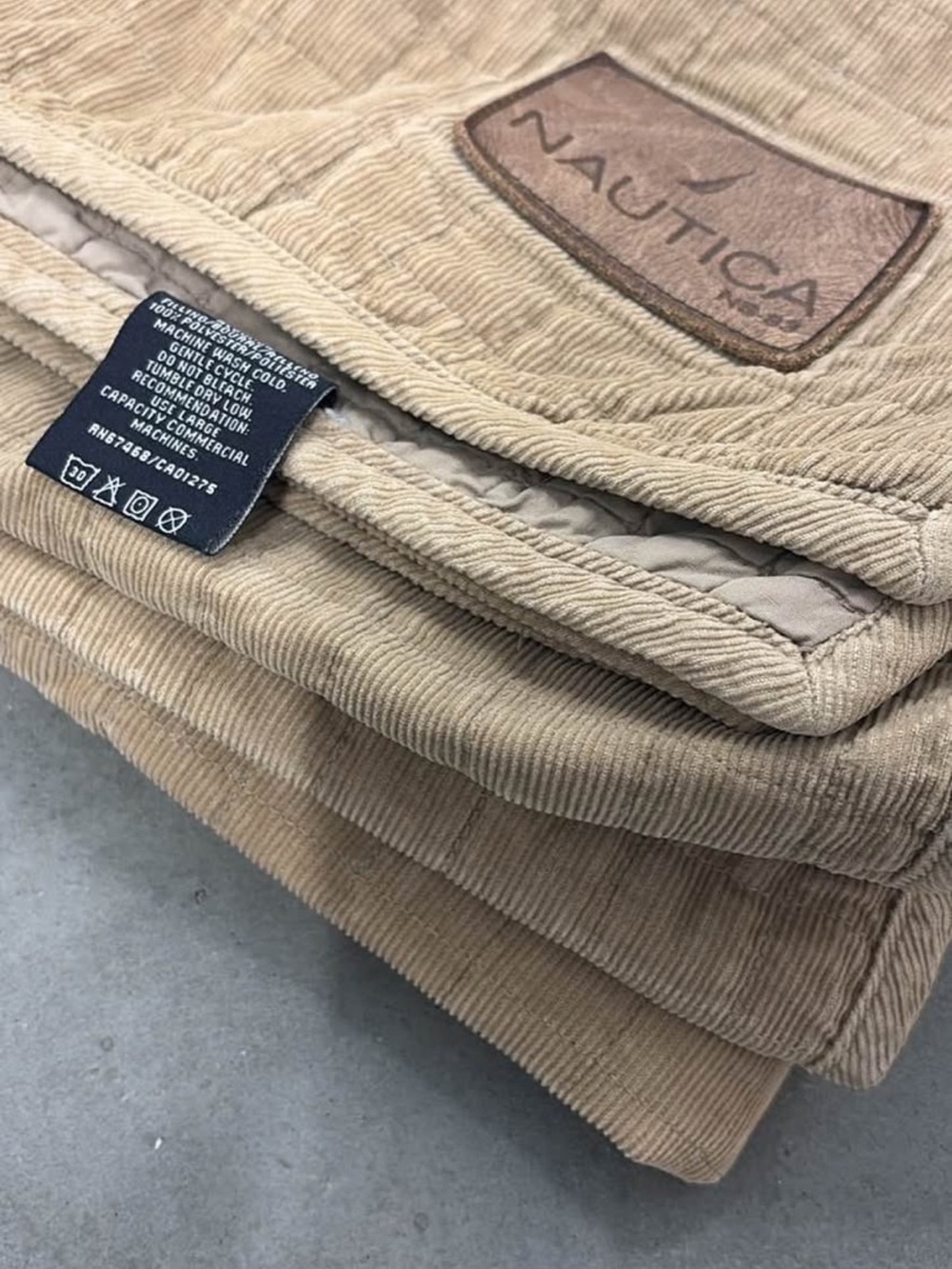 Nautica Men’s Light Tan Corduroy Blanket